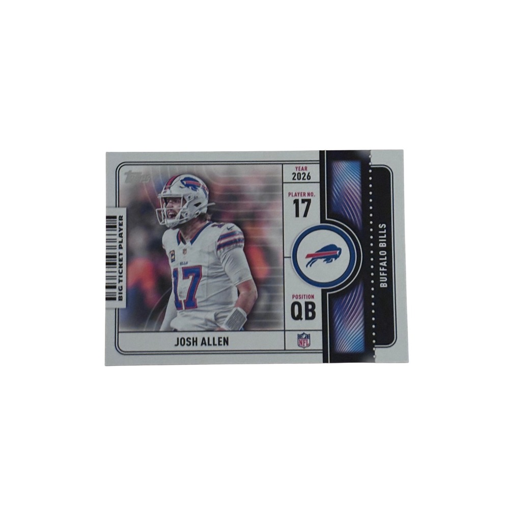 Topps Josh Allen Buffalo Bills Football Card 2026 Big Ticket Player BTP-2 Insert